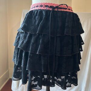 Vintage Betsey Johnson Lace Skirt P